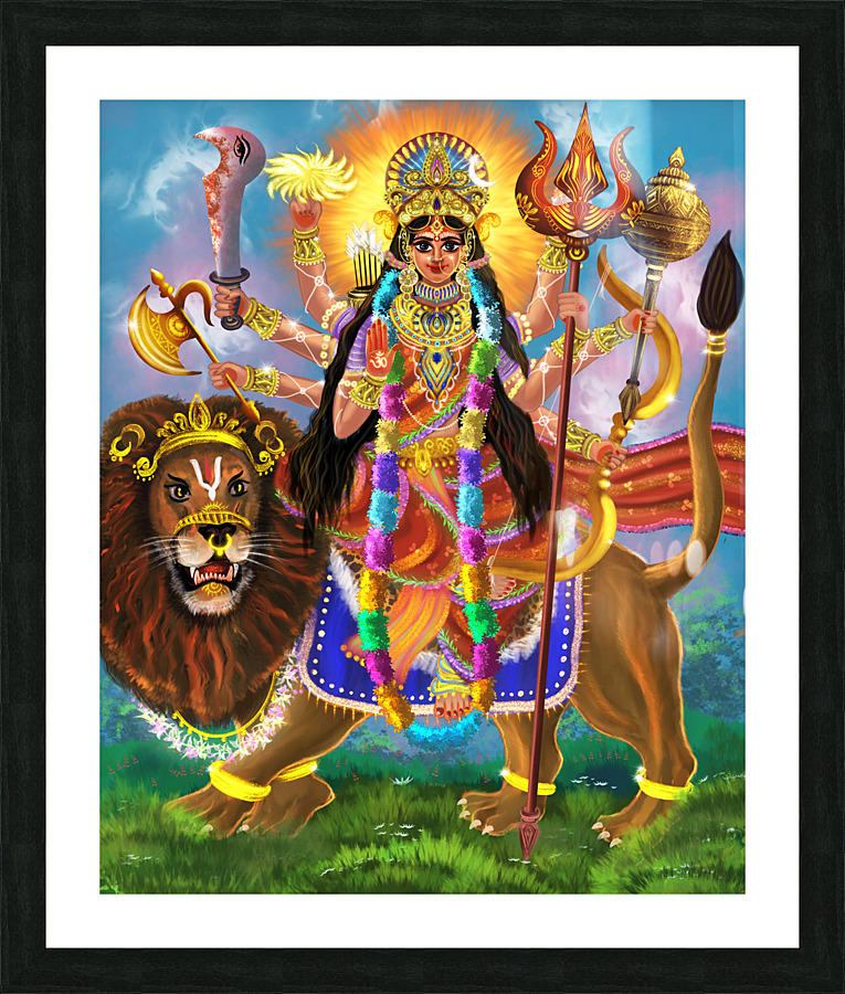 Durga 4 Picture Frame print