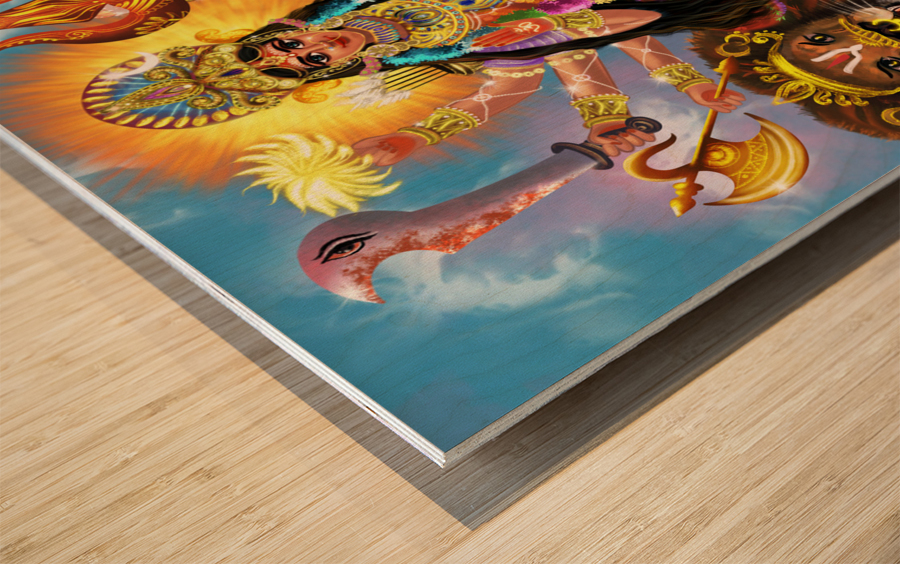 Durga 4 Wood print