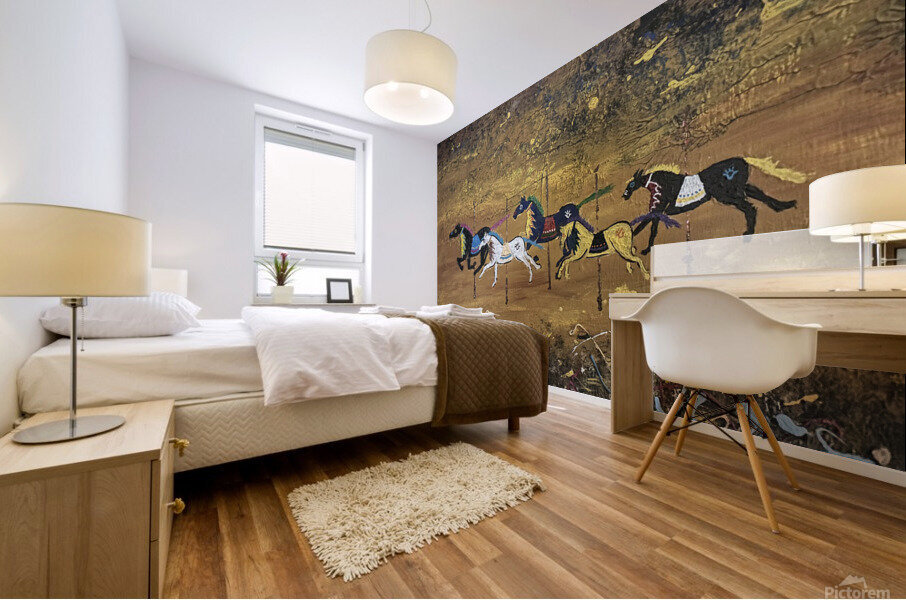 Carousel War Horses Mural print