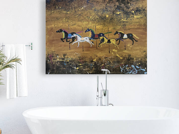 Carousel War Horses by Holly K Fine Art