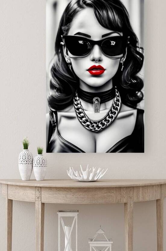 A close up black and white high contrast photo o. by Billya