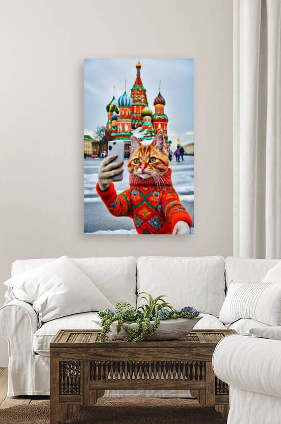 A cute cat takes a selfie while sightseeing on R. by Billya