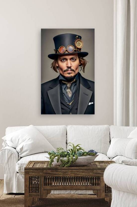 Johnny Depp as a steampunk man dressed in black 1 by Billya