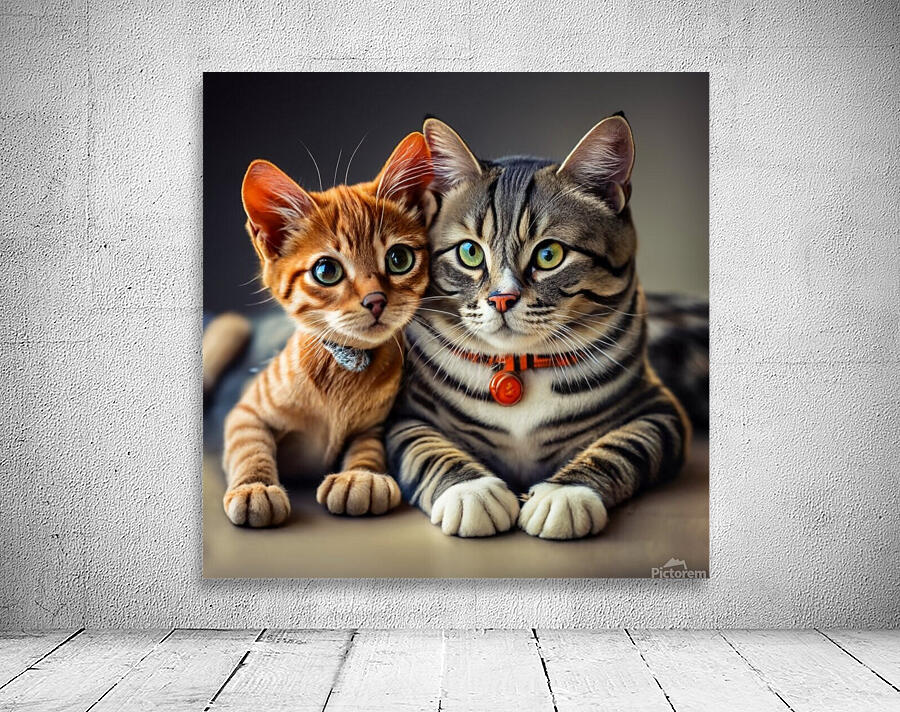 cat with dog 1 Wall Preview