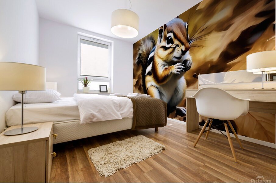 Cheeky forager Mural print