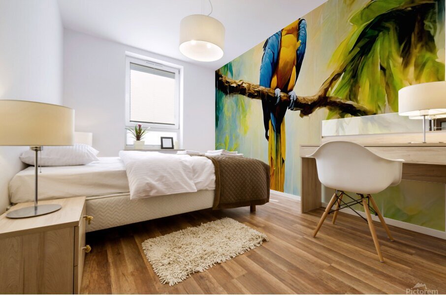 Colourful Macaw Mural print