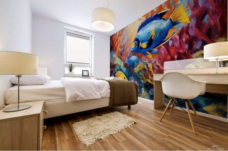 Tropical swim Mural print