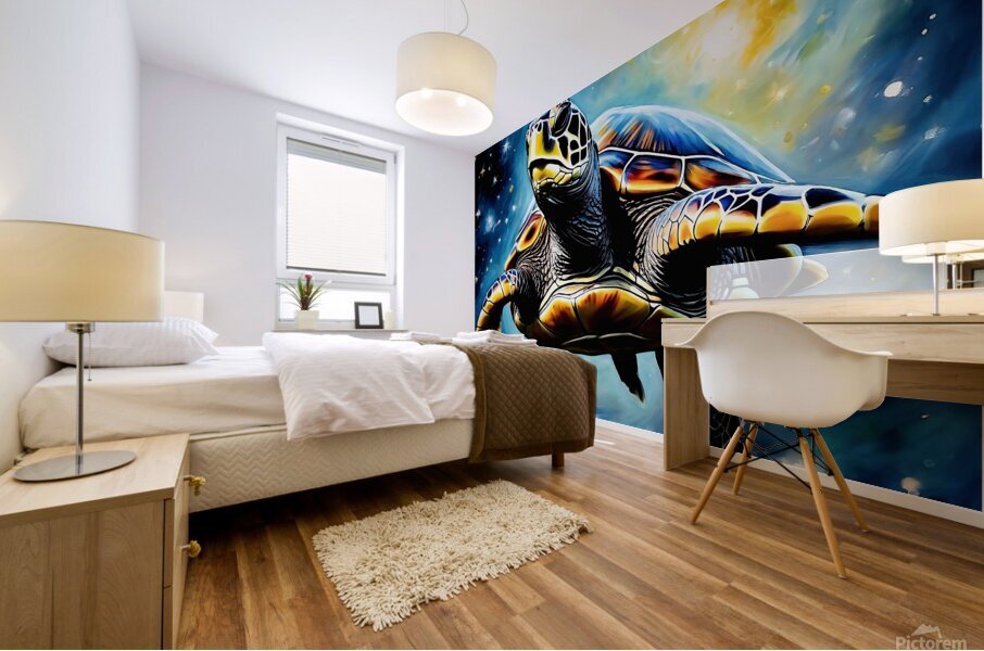 Cosmic turtle Mural print