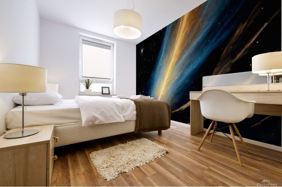 Cosmic fireworks  Mural print