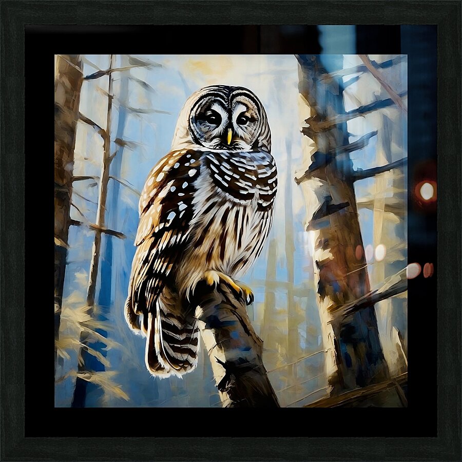 Barred owl Picture Frame print