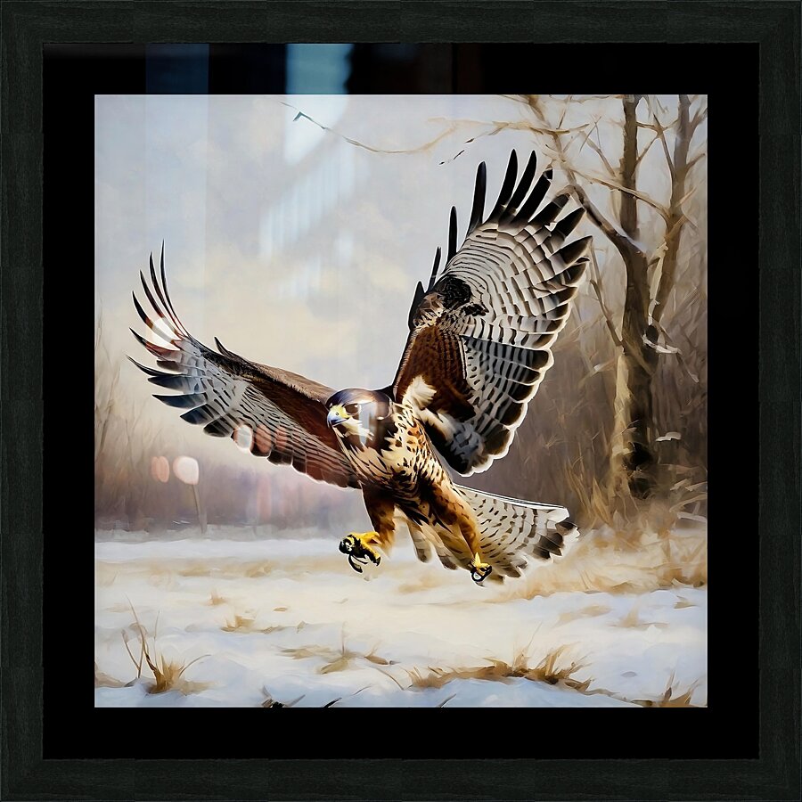 Raptor in motion Picture Frame print