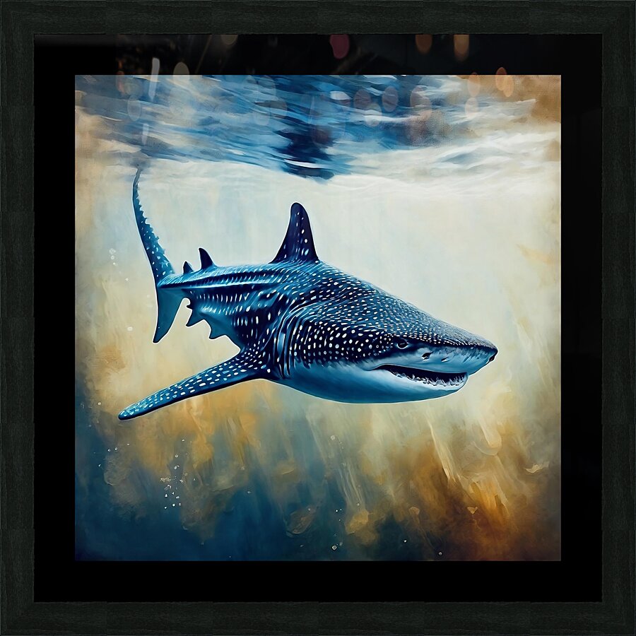 Sedately swimming Picture Frame print