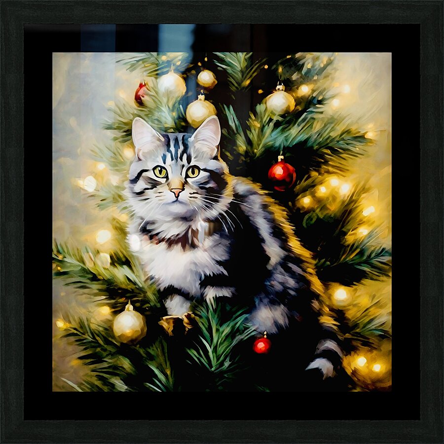 Cute cheeky cat Picture Frame print