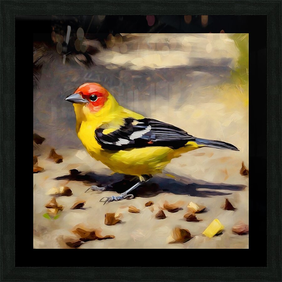 A Western Tanager Picture Frame print