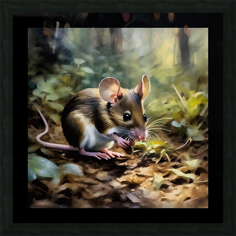 Cute deer mouse Picture Frame print
