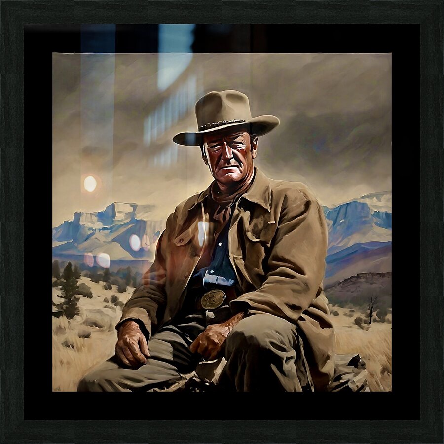 John Wayne Picture Frame print