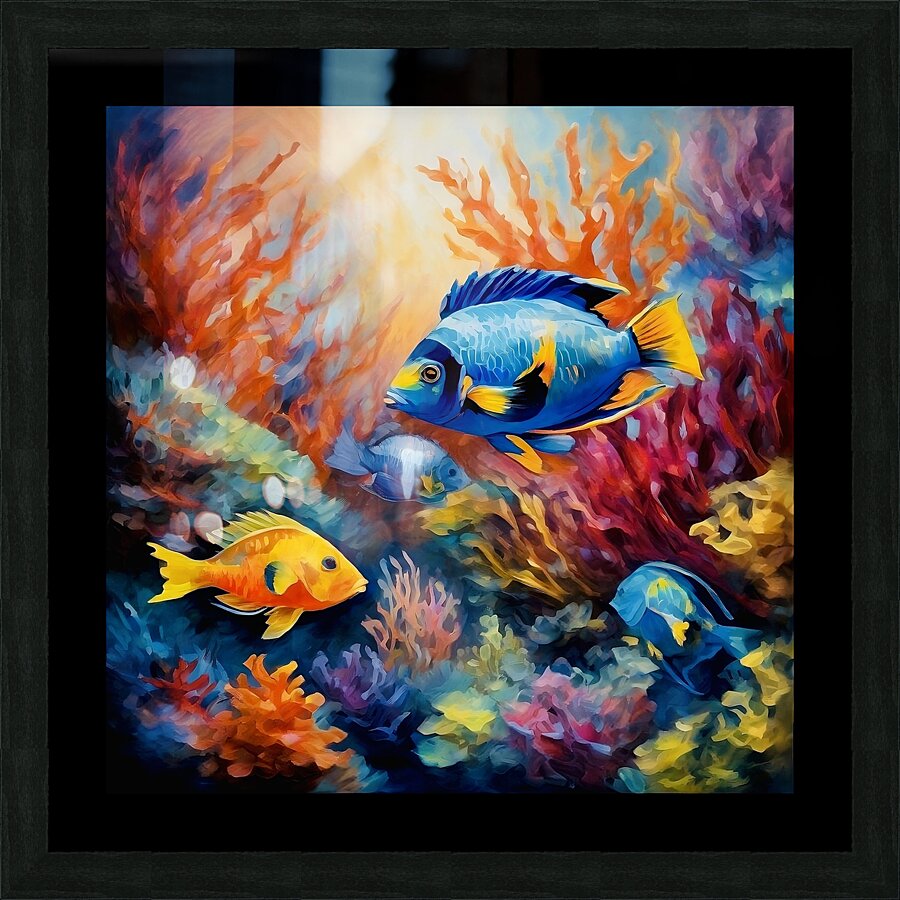 Tropical swim Picture Frame print