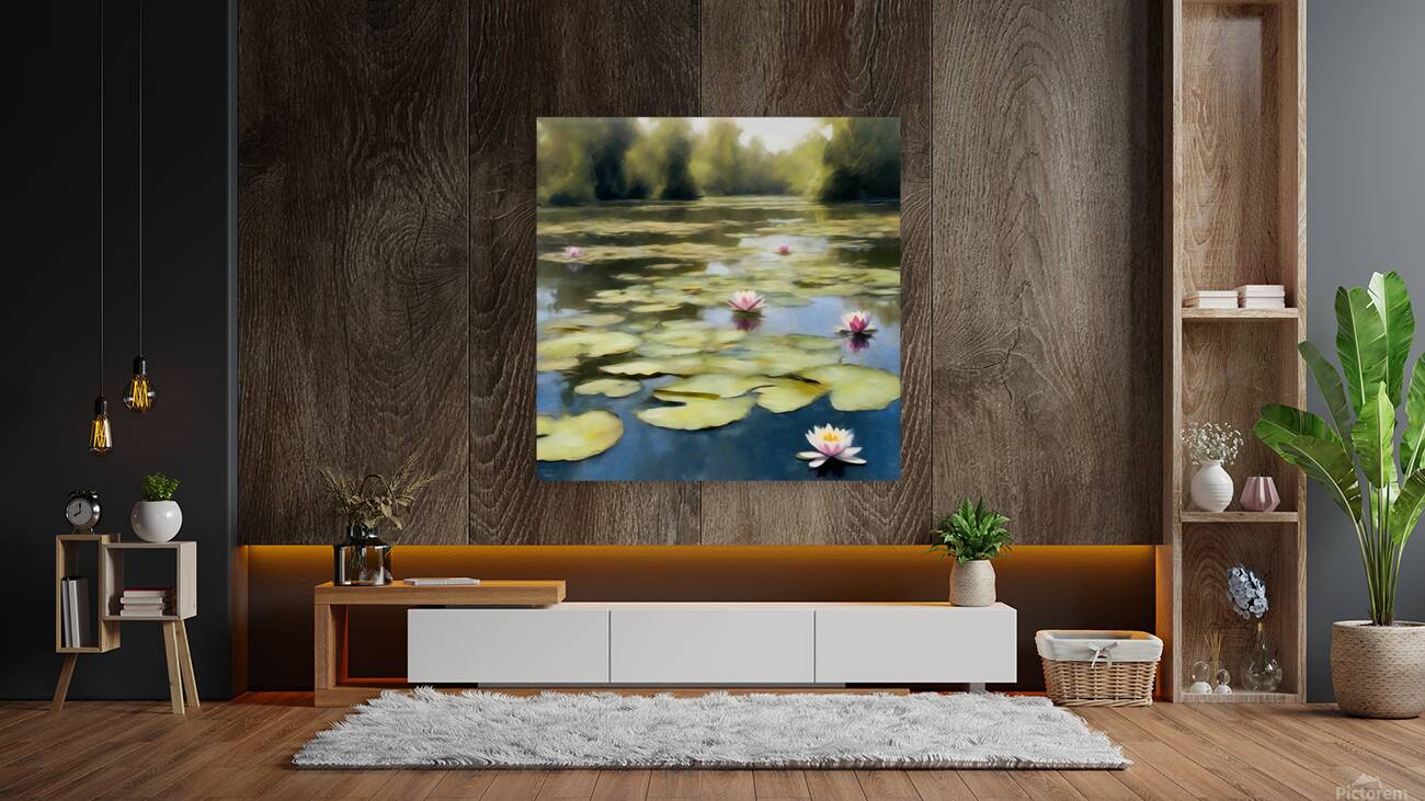 Idyllic Lilly pond Reproduction