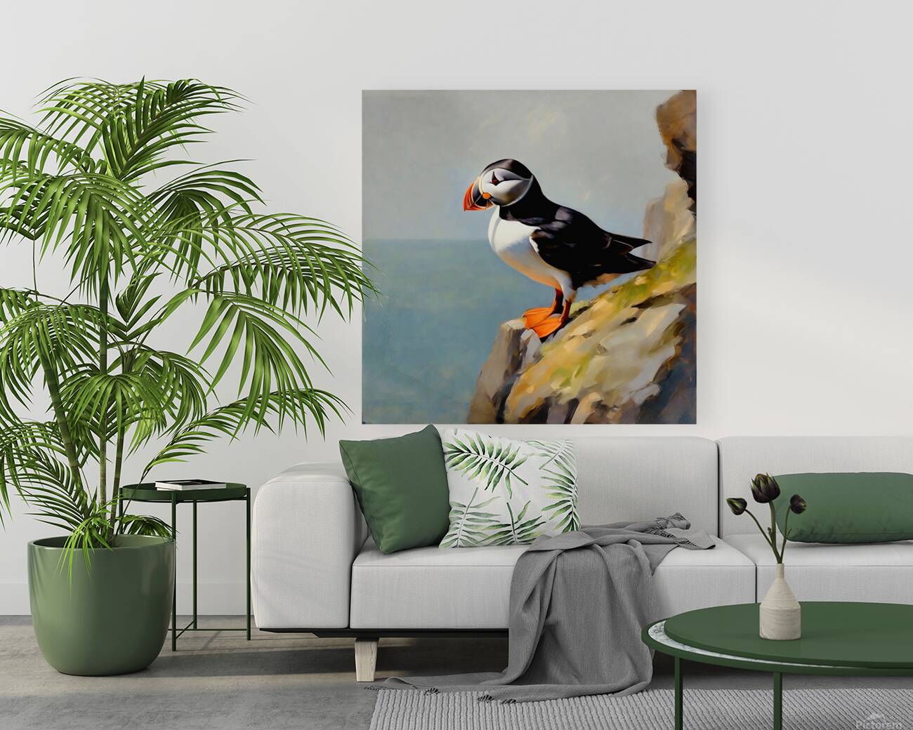 A cute Puffin Reproduction