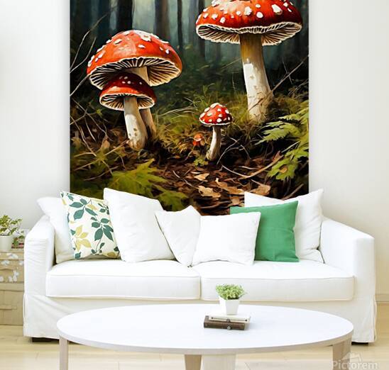 Enchanted mushrooms Fly Agaric by Island Art Studio