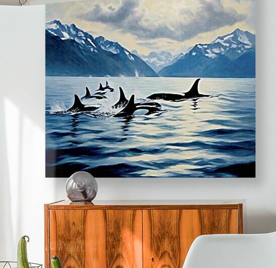 Orca pod by Island Art Studio