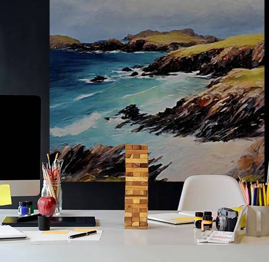 Clachtoll beach by Island Art Studio