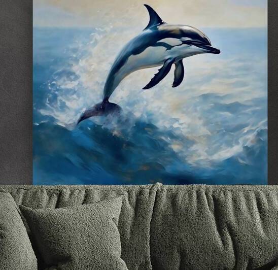 Playful dolphin by Island Art Studio