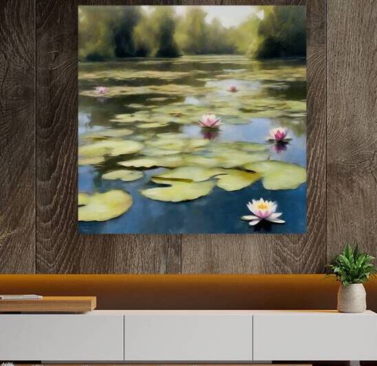 Idyllic Lilly pond by Island Art Studio