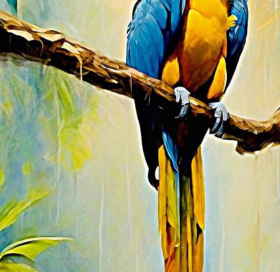 Colourful Macaw by Island Art Studio