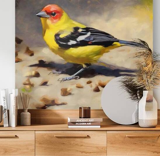 A Western Tanager by Island Art Studio