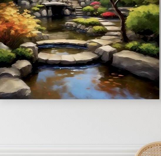 Tranquil Japanese garden Reproduction
