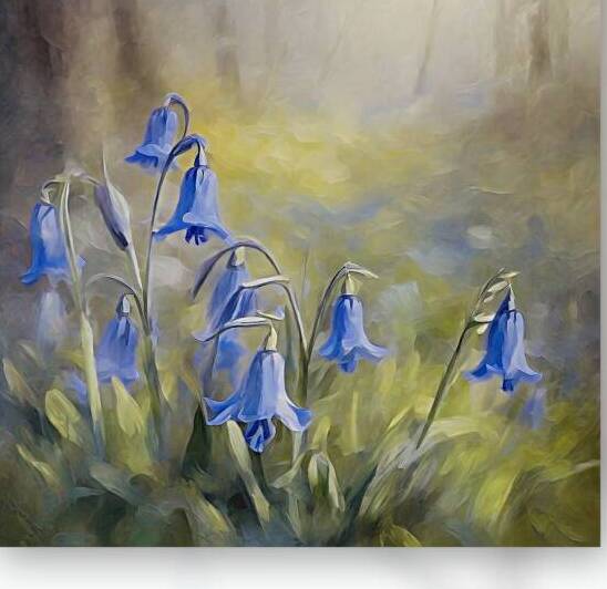 Bluebells in bloom by Island Art Studio