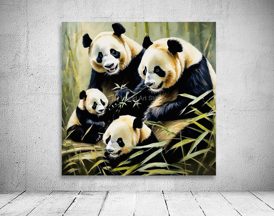 Panda family  Wall Preview