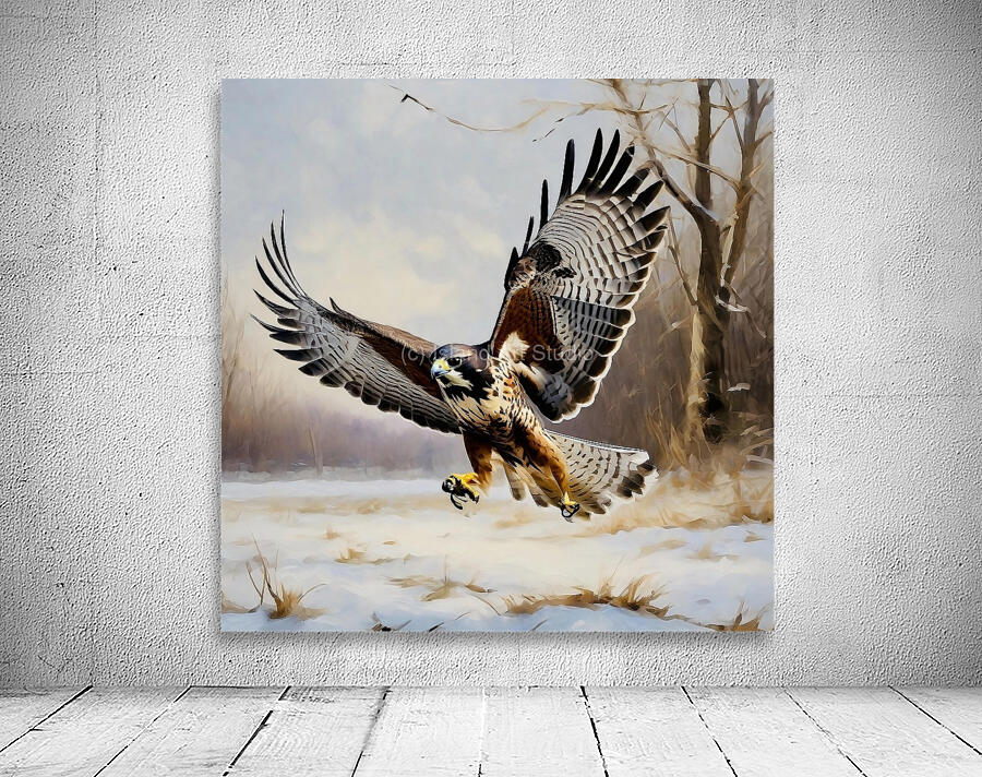Raptor in motion Wall Preview