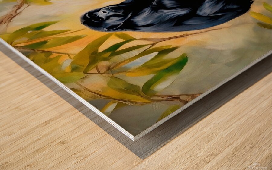 Black Howler monkey Wood print