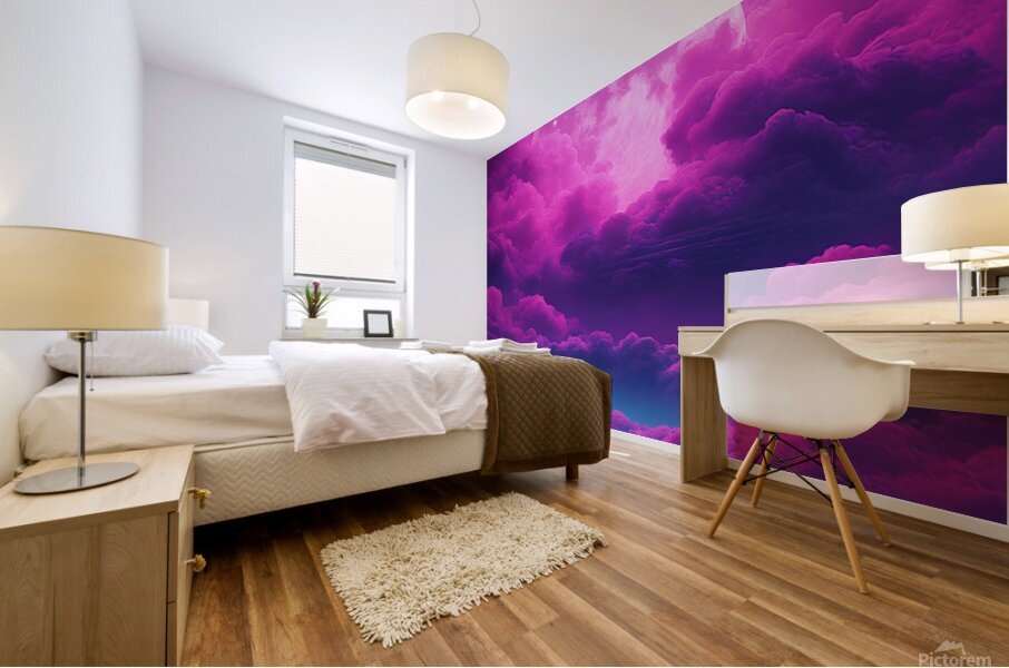 Neon Moon V4 Mural print