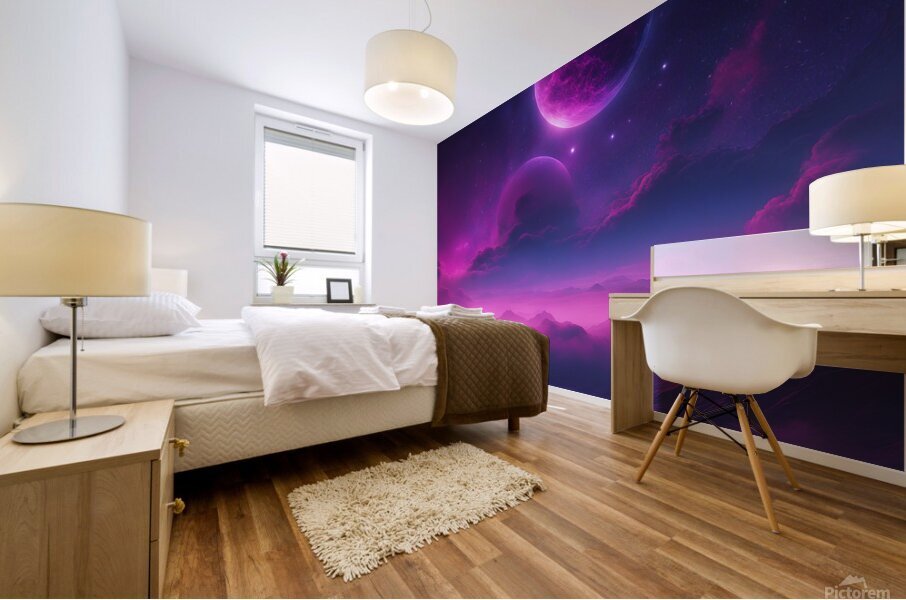 Neon Sky V2 Mural print