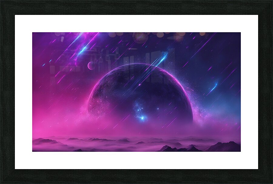 Neon Sky V1 Picture Frame print