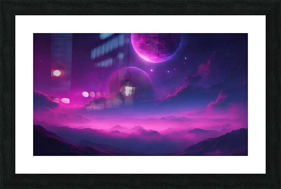 Neon Sky V2 Picture Frame print