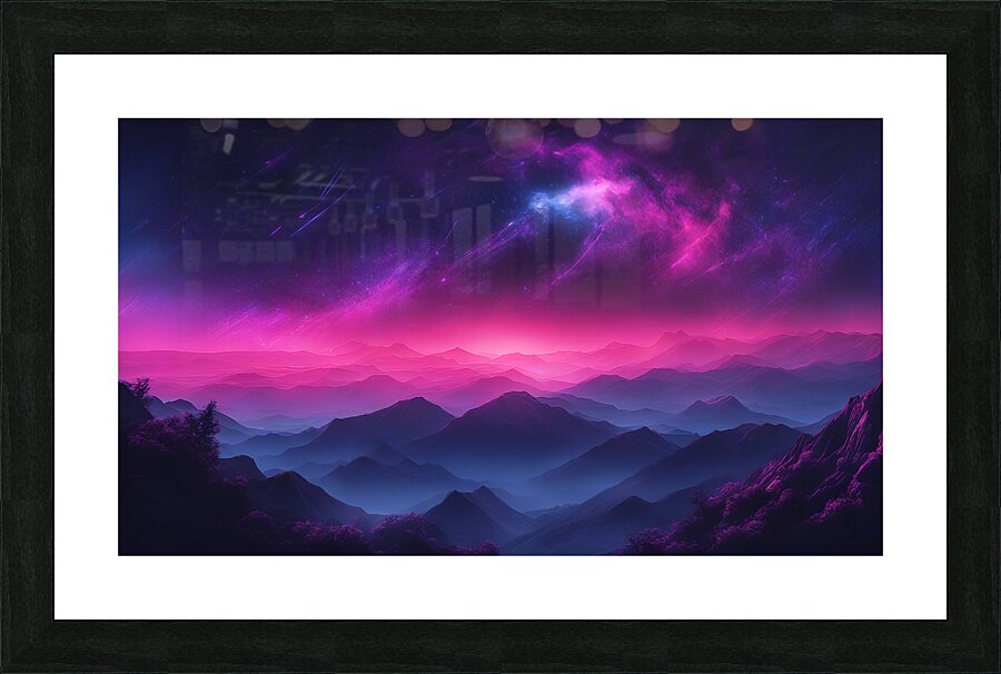 Neon Sky V3 Picture Frame print