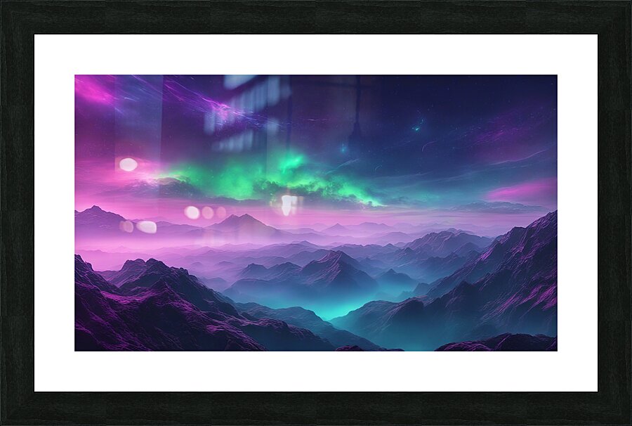 Neon Sky V4 Picture Frame print