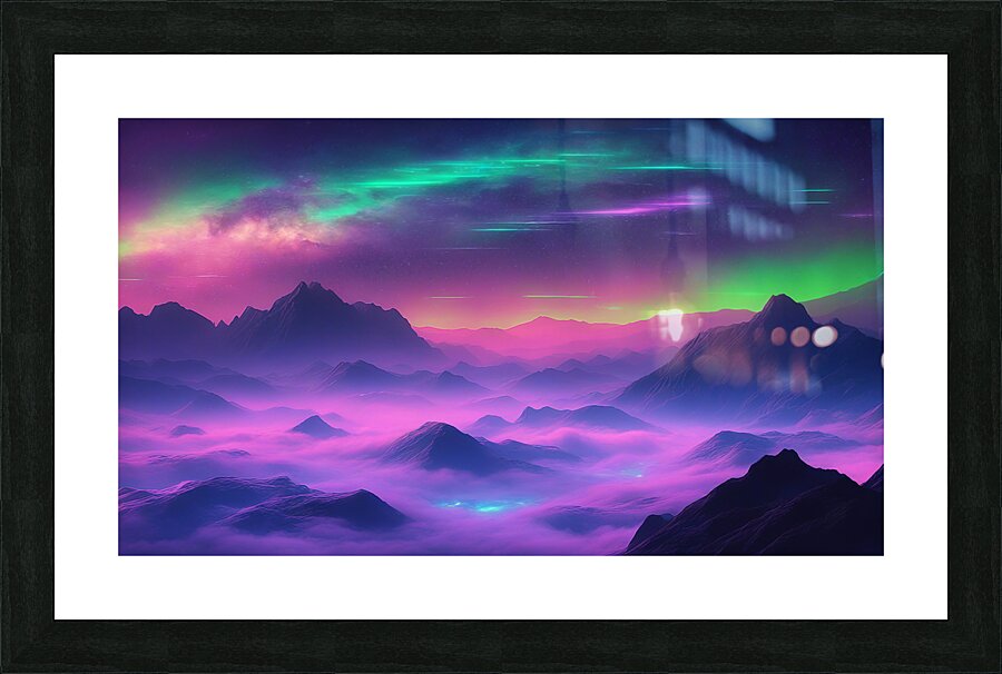 Neon Sky V6 Picture Frame print