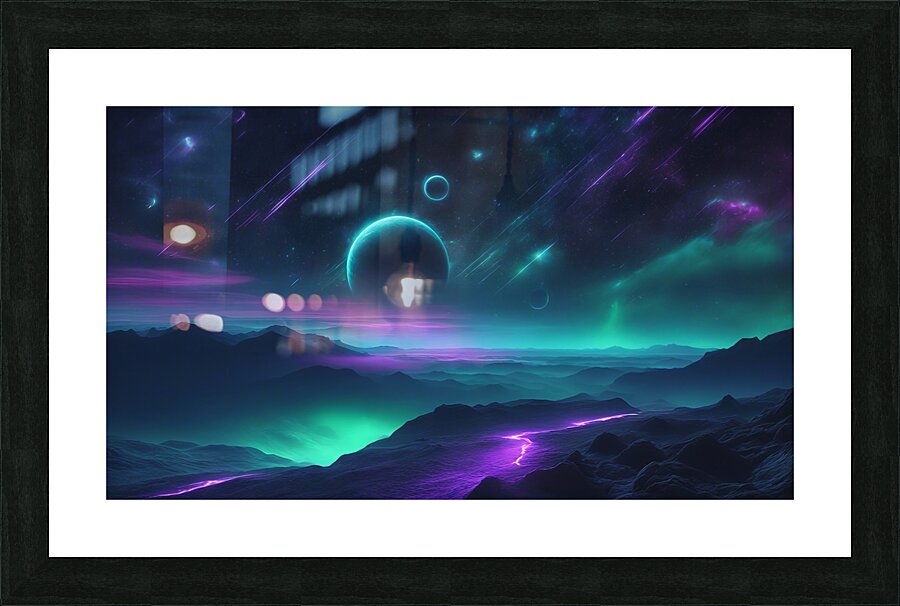 Neon Sky V9 Picture Frame print