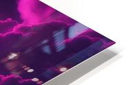 Neon Lightning V2 HD Metal print
