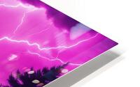 Neon Lightning V3 HD Metal print