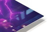 Neon Lightning V7 HD Metal print