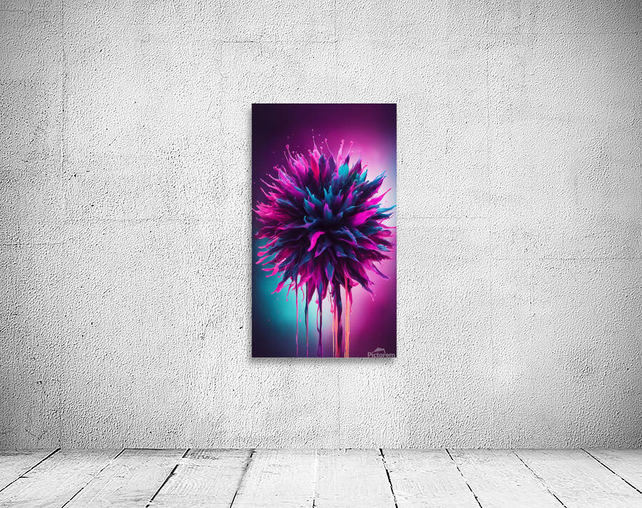 Neon Paint Splashes V2 Wall Preview