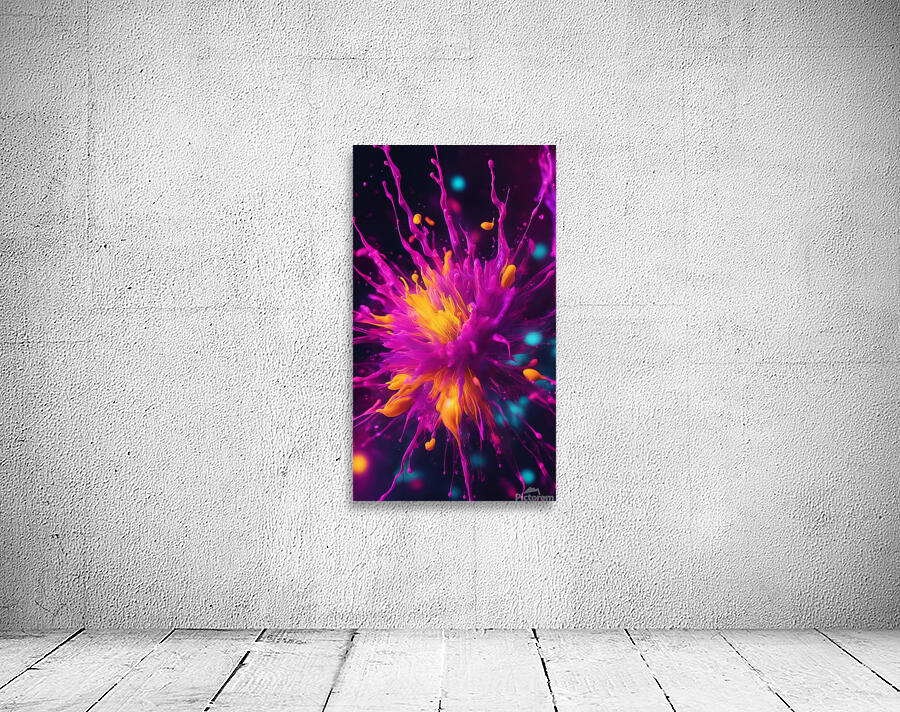 Neon Paint Splashes V3 Wall Preview