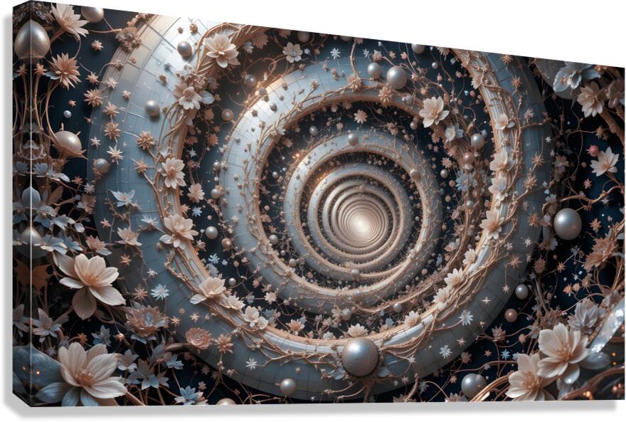 Celestial Bloom: The Floating Garden Canvas Print