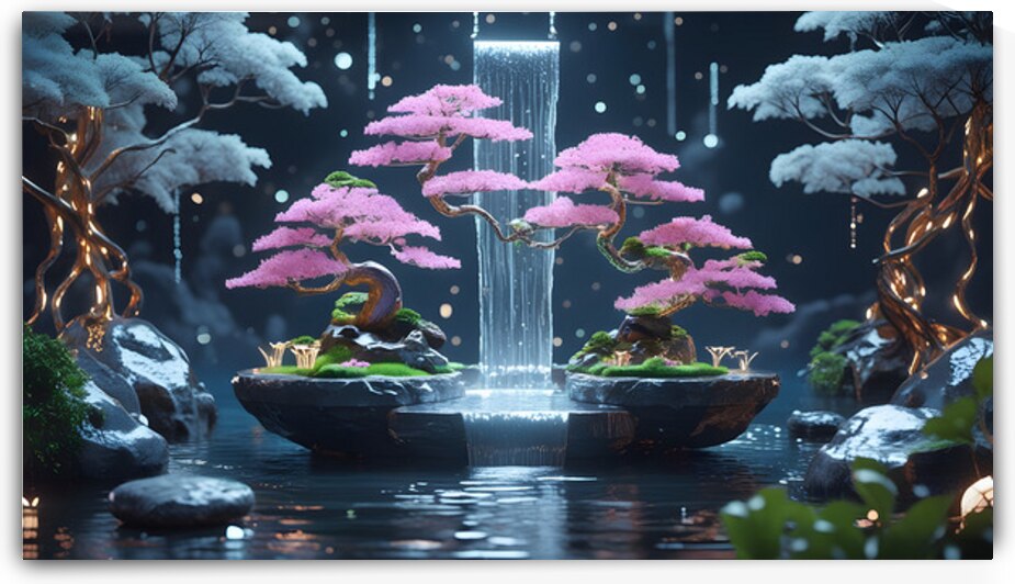 Cyber-Zen Island of Light and Stillness by osboii ssousi